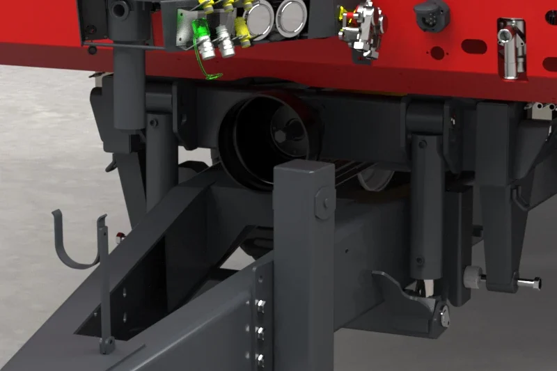 Hydrauliskt fjädrad dragkrok